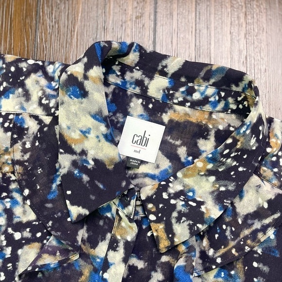 Cabi Style# 366 Starry Night Long Sleeve Blouse Size Medium - Picture 1 of 9